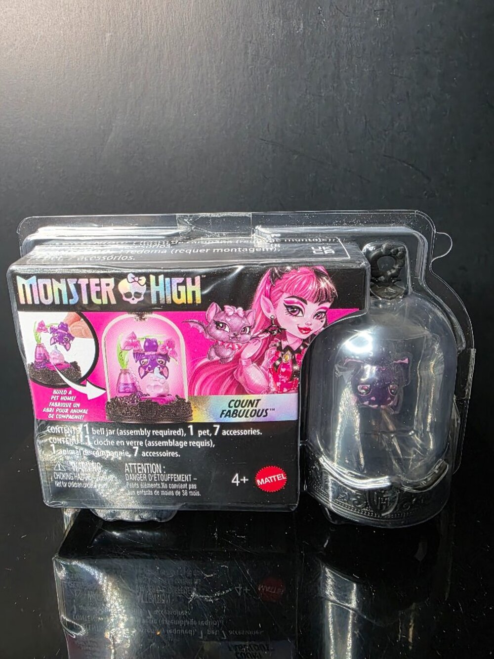 Monster High Count Fabulous Pet Bell Jar Playset Mattel Mini Figure